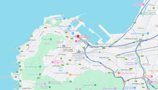 Map of the Cape Town area.