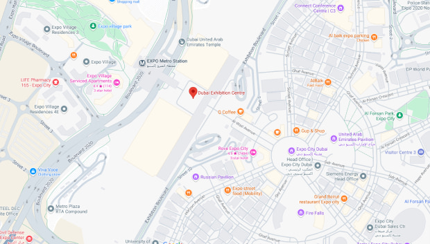 Map of Dubai World Trade Centre