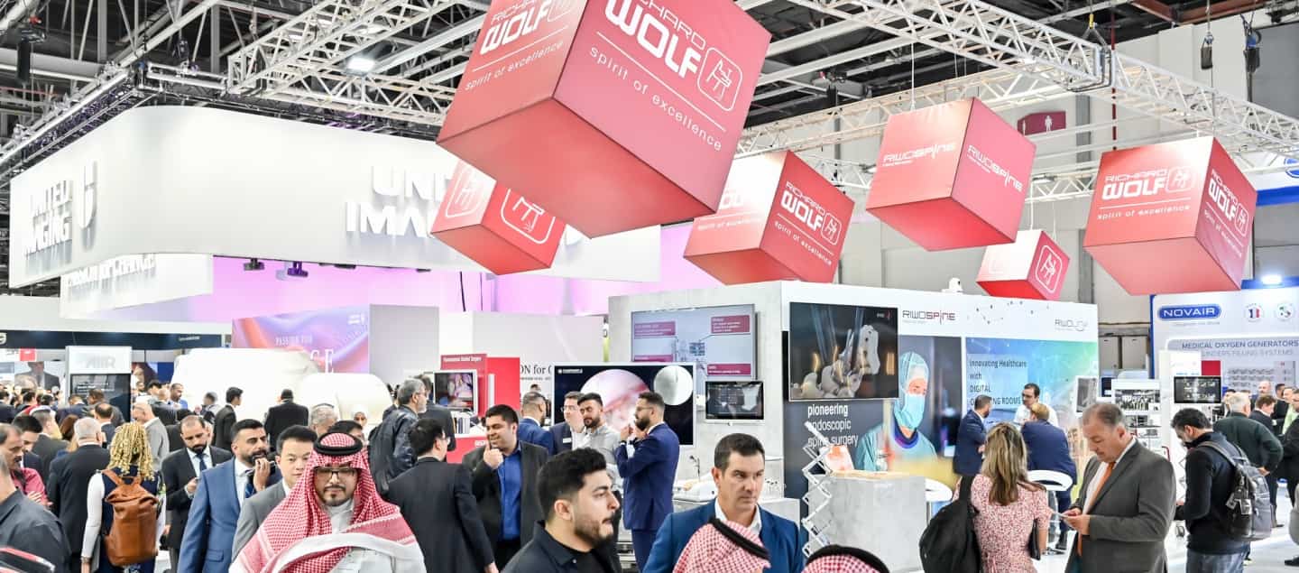 Exhibition attendees at WHX Dubai