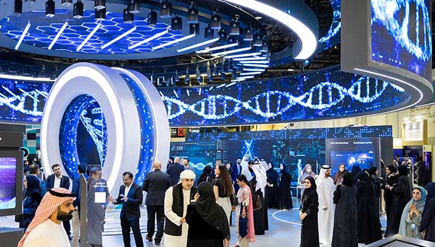 Attendees on show floor at WHX Dubai 2025