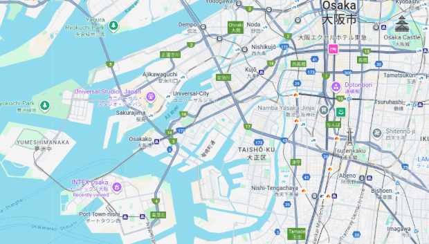 Map of INTEX OSAKA
