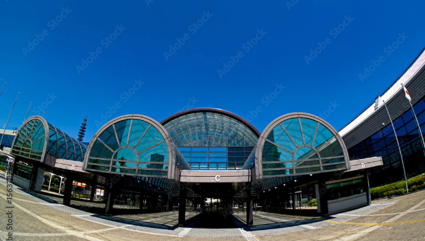 The outside of  Intex Osaka
