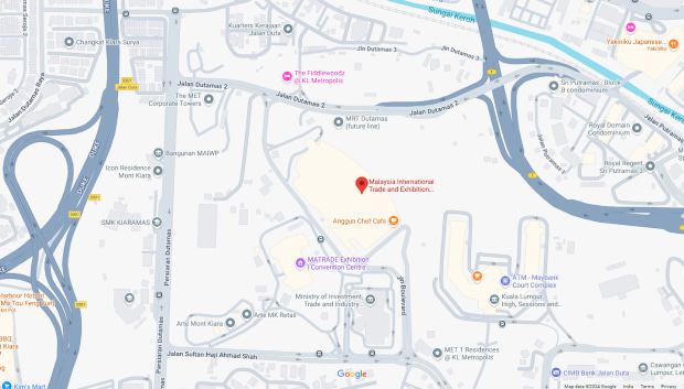 Map of the Malaysia International Trade and Exhibition Centre
