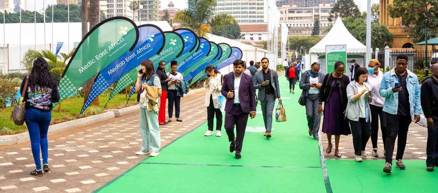 Attendees entering World Health Expo Nairobi