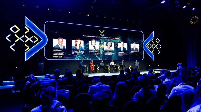 Attendees at WHX Tech 2025 - World X stage