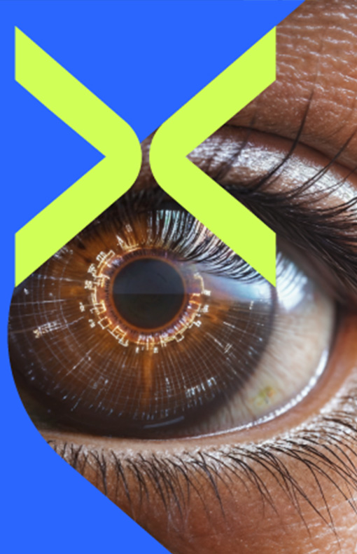 A closeup image of an eye