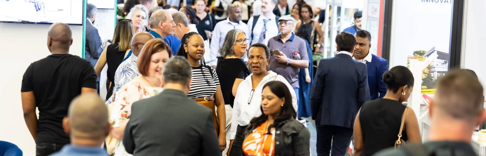 Crowd at World Health Expo Labs Cape Town