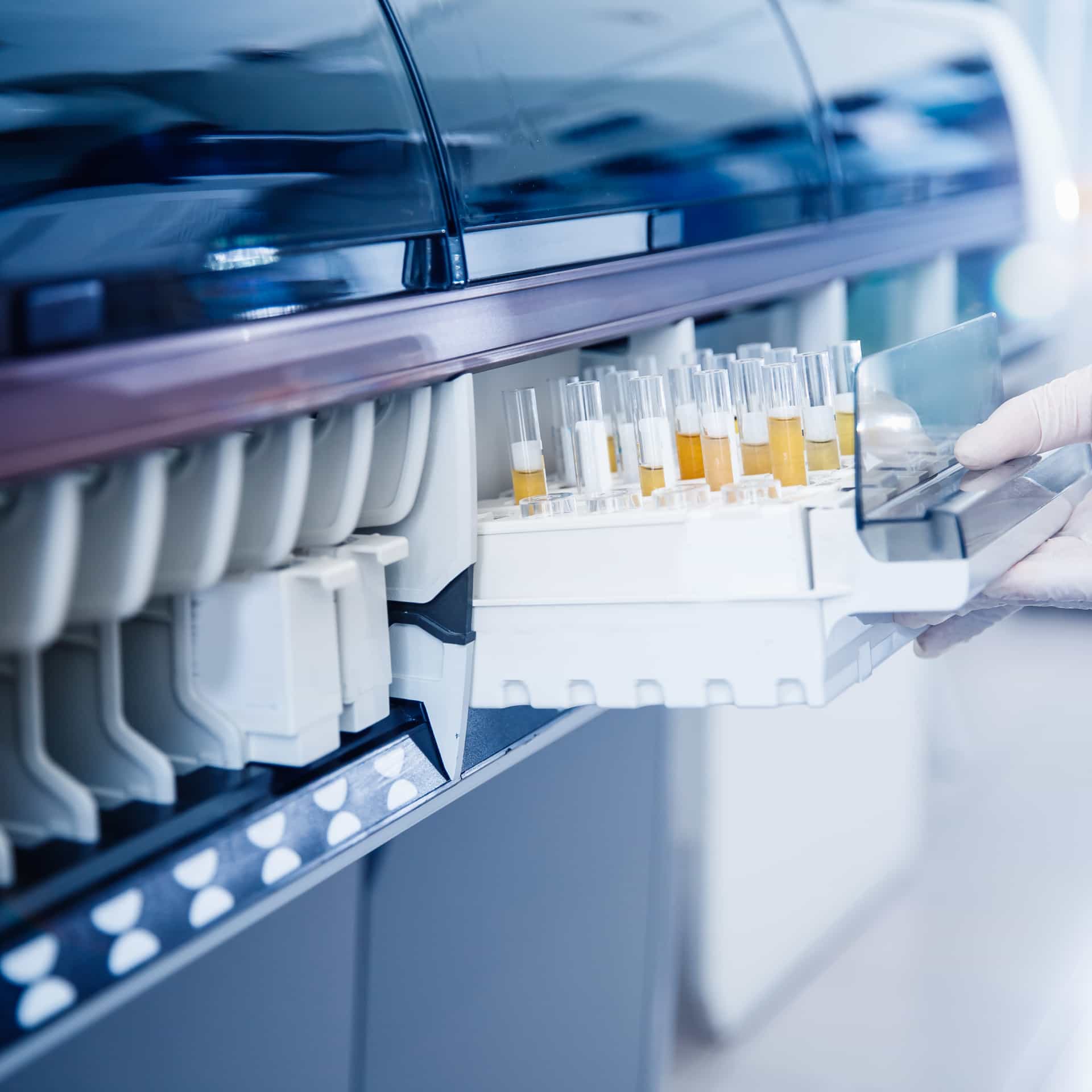  Samples being loaded into a sampling machine