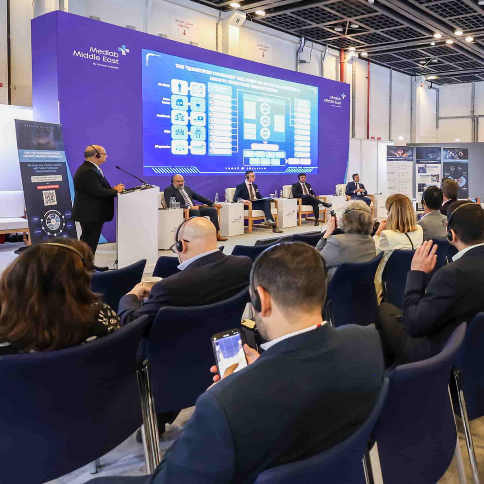 A conference at World Health Expo Labs Dubai
