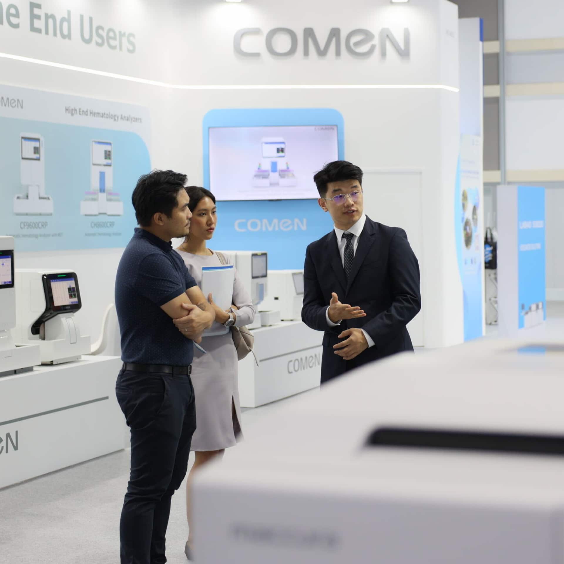 The Comen stand at World Health Expo Labs Kuala Lumpur