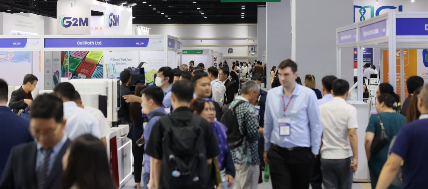 Crowd at World Health Expo Labs Kuala Lumpur