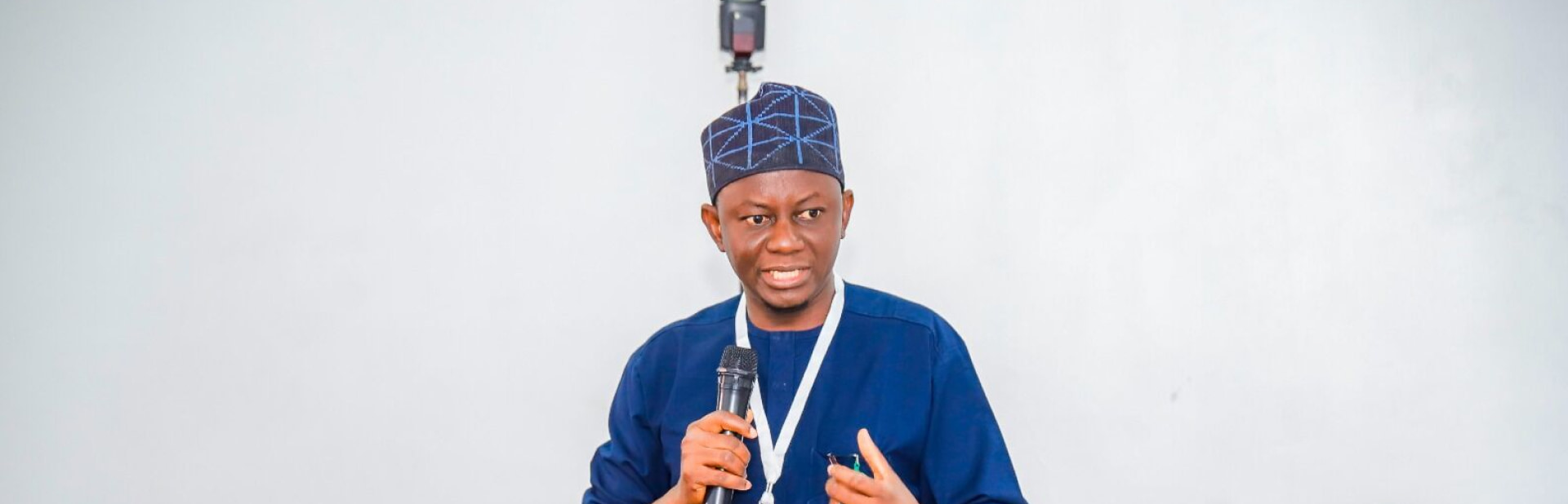 Speaker on stage at WHX Labs Lagos