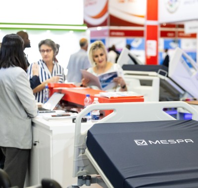 Exhibitor stand at World Health Expo Cape Town.