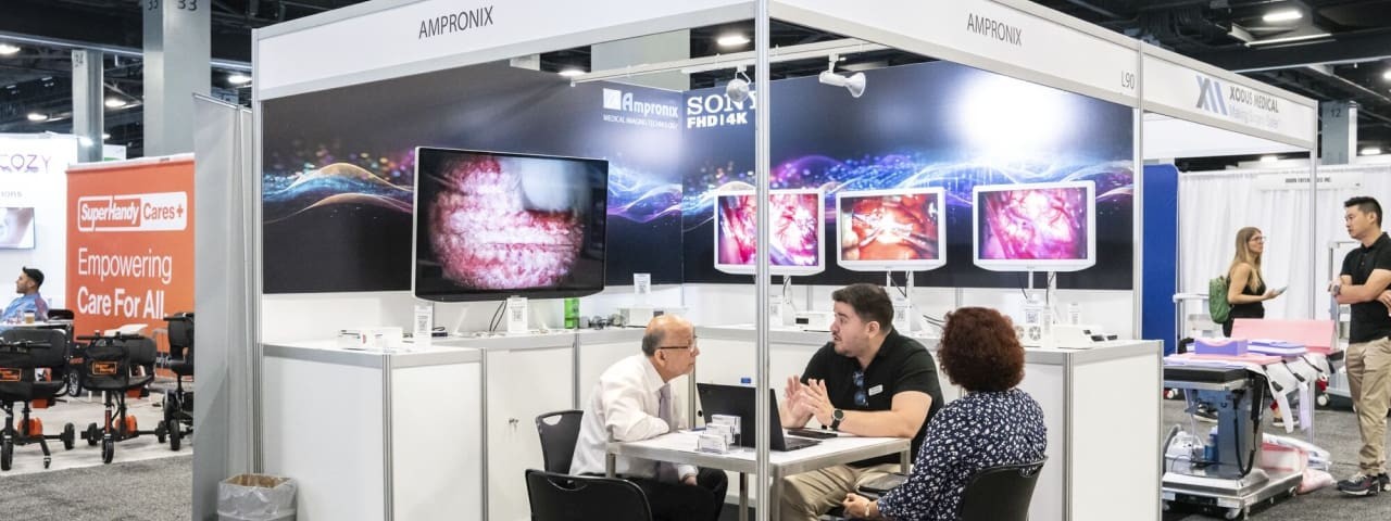 Ampronix booth at World Health Expo Miami