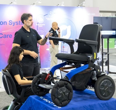 Motorized wheelchair on display
