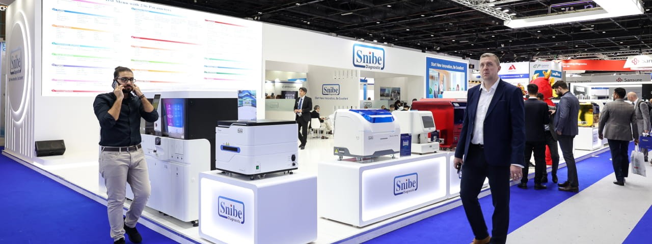 Snibe Diagnostics stand sat WHX Dubai