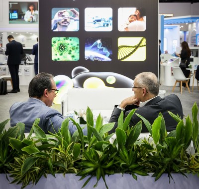 Networking at World Health Expo Labs Dubai